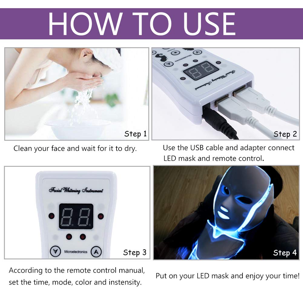 Masque facial à LED